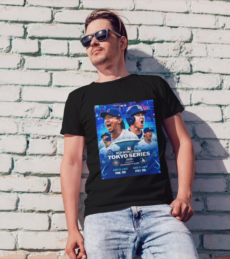 MLB World Tour Tokyo Series 2025 Los Angeles Dodgers Vs Chicago Cubs At Tokyo Dome March 18-19 Fox Sports T-Shirt