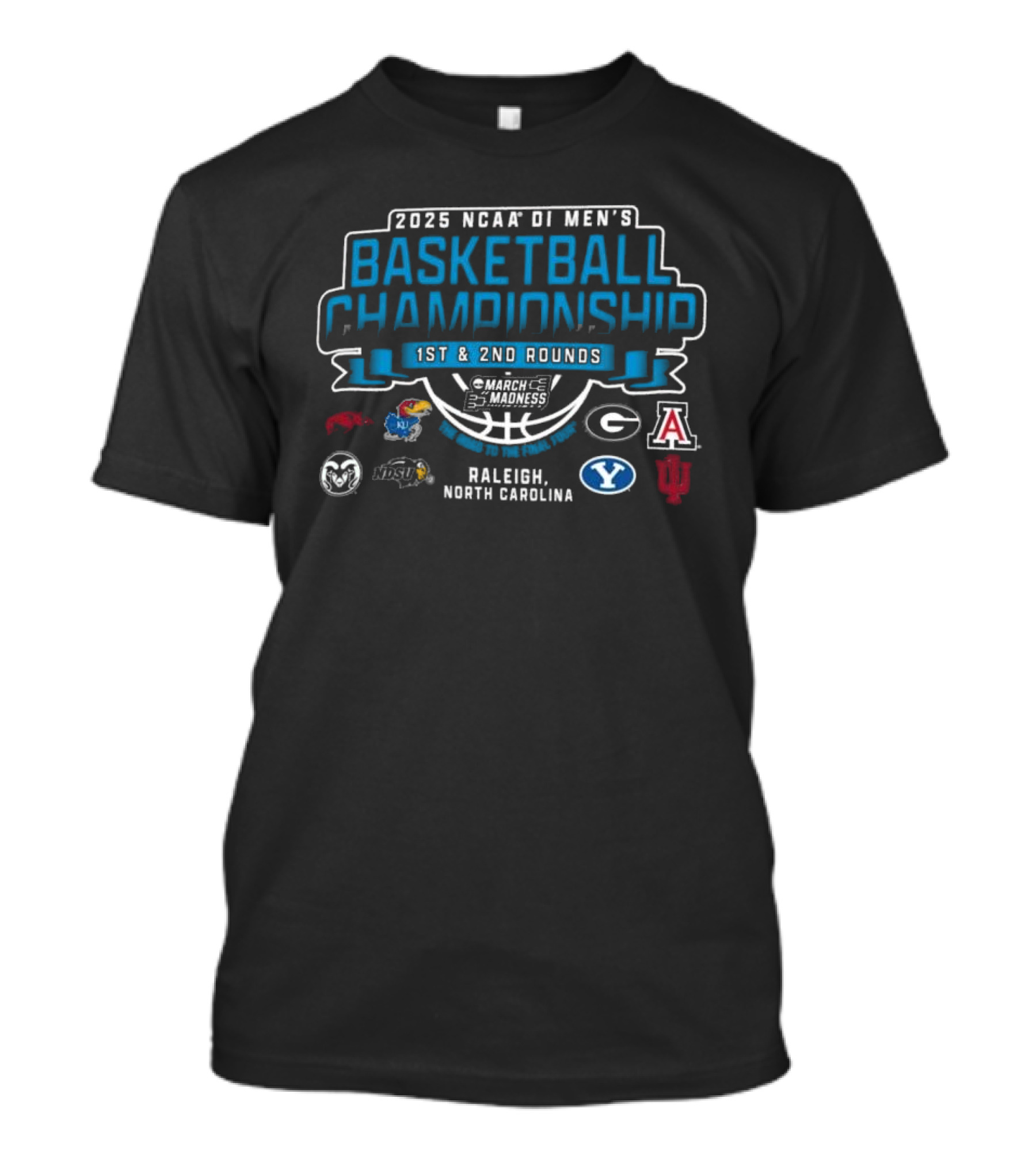2025 NCAA DI Men’s Basketball Championship March Madness Raleigh North Carolina 1st 2nd Rounds T-Shirt