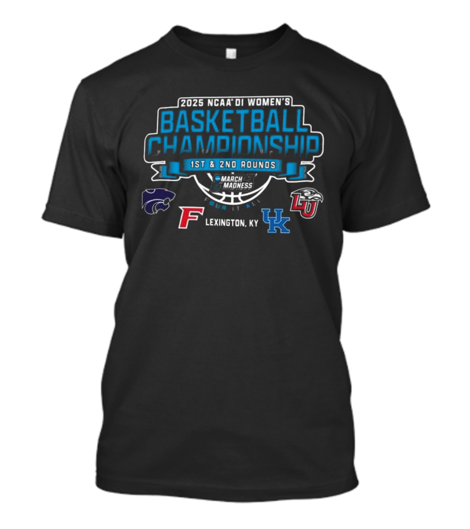 2025 NCAA DI Women's Basketball Championship 1st & 2nd Rounds Lexington KY March Madness T-Shirt