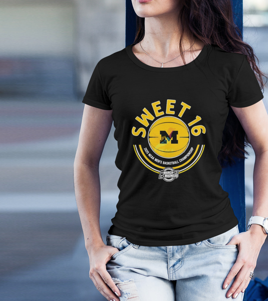 2025 NCAA Men's Basketball Championship Sweet 16 March Madness M Logo T-Shirt