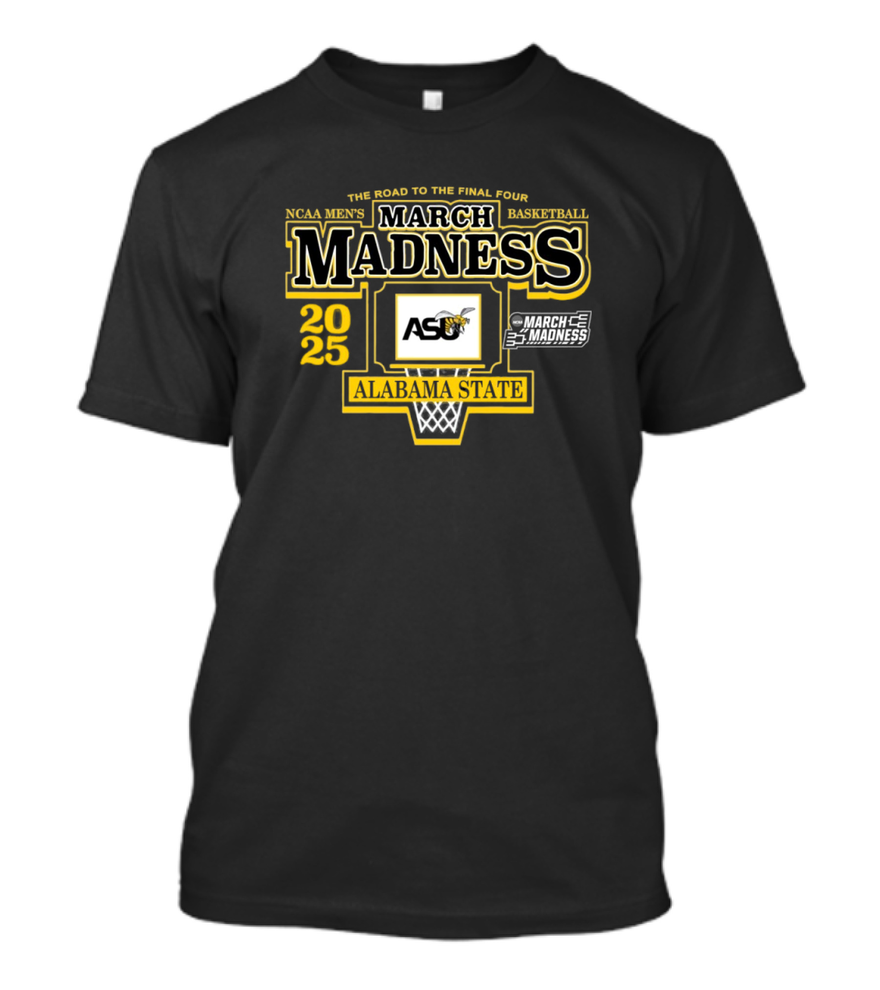 2025 NCAA March Madness Alabama State Hornets Basketball Road To The Final Four T-Shirt