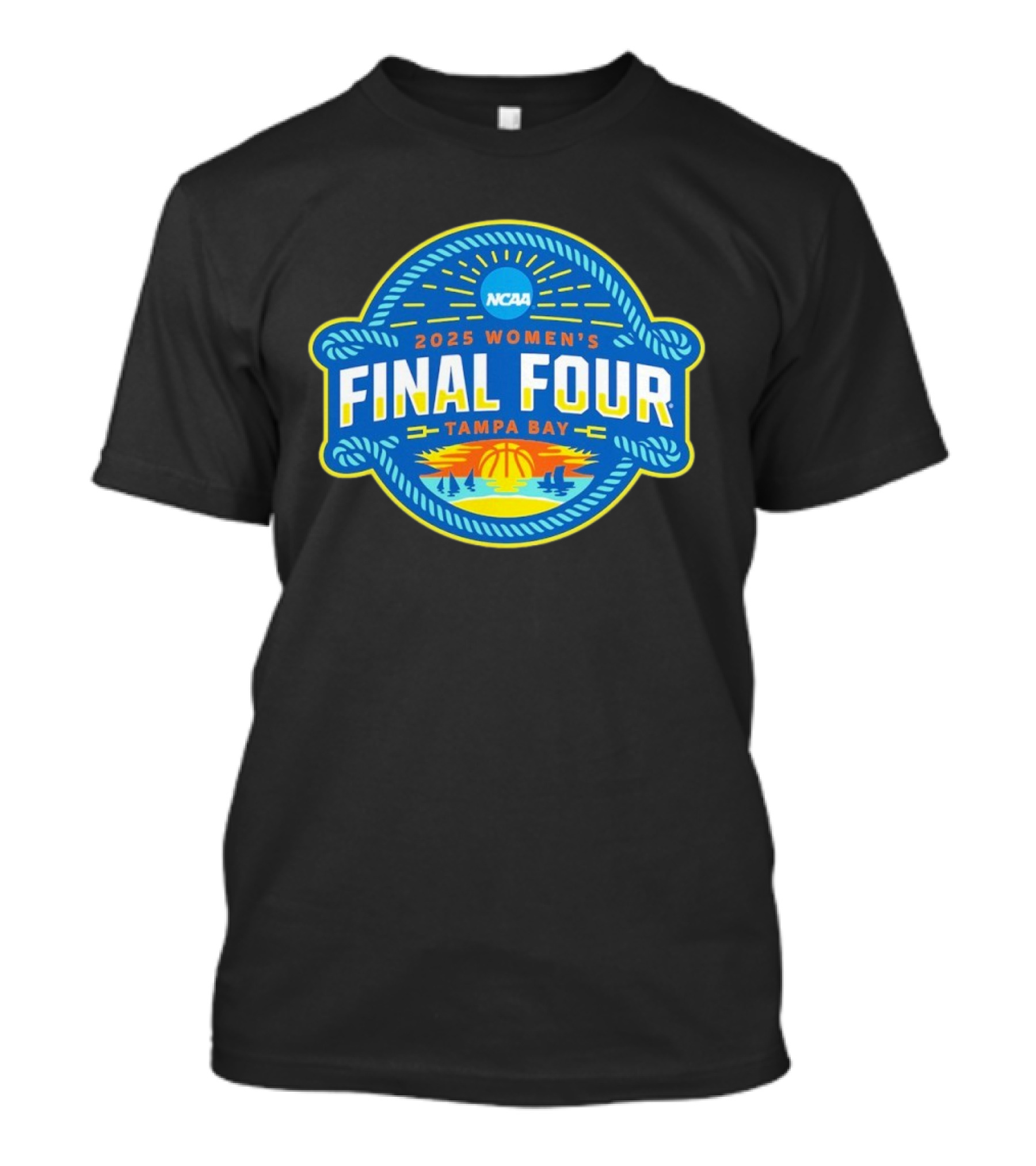 NCAA 2025 Women's Final Four Tampa Bay Basketball Event Logo T-Shirt