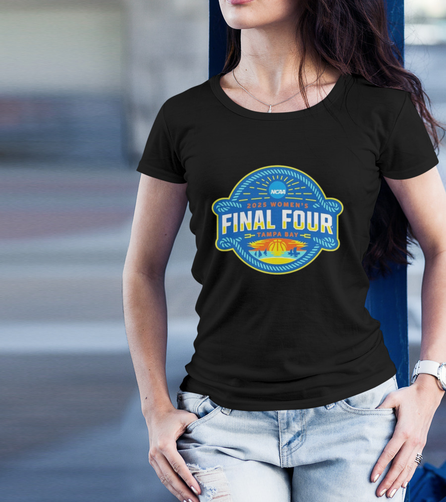 NCAA 2025 Women's Final Four Tampa Bay Basketball Event Logo T-Shirt