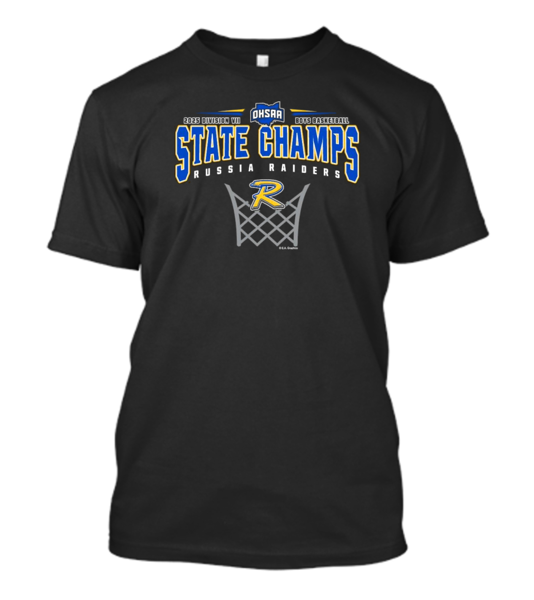 2025 OHSAA State Champs Boys Basketball Russia Raiders T-Shirt