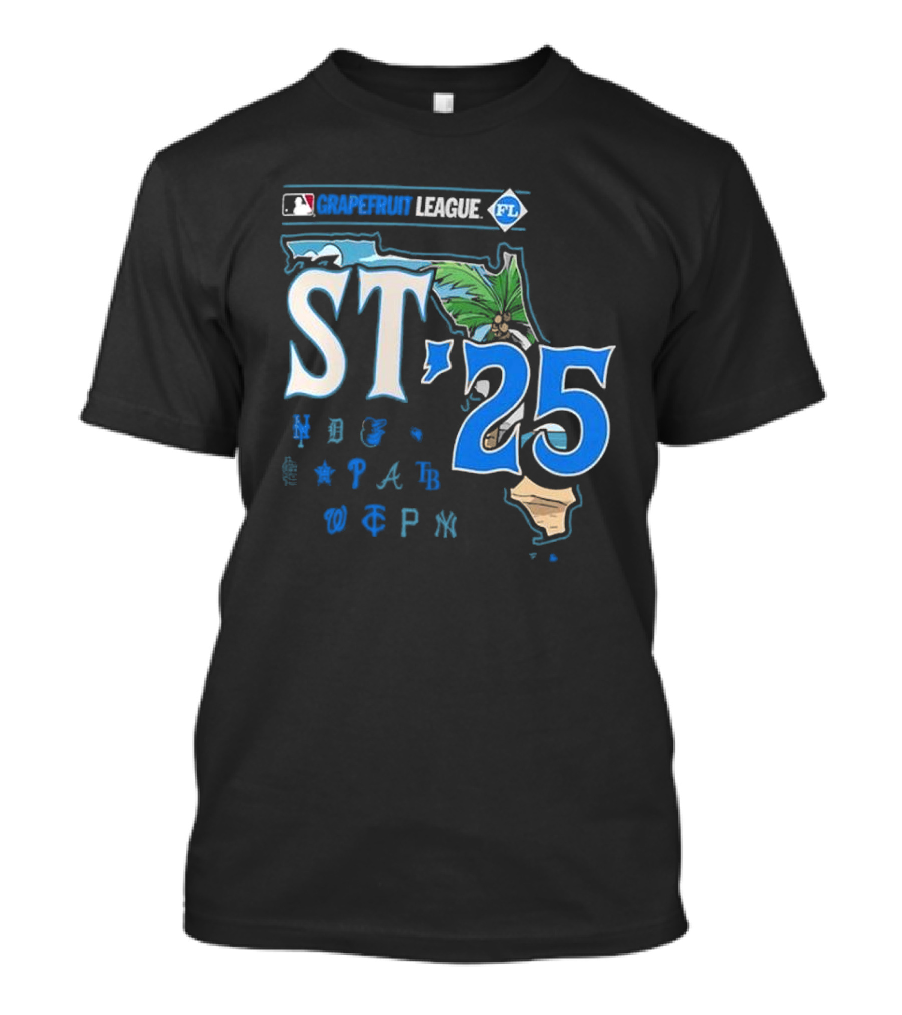 2025 Grapefruit League Spring Training Florida Map MLB ST '25 T-Shirt