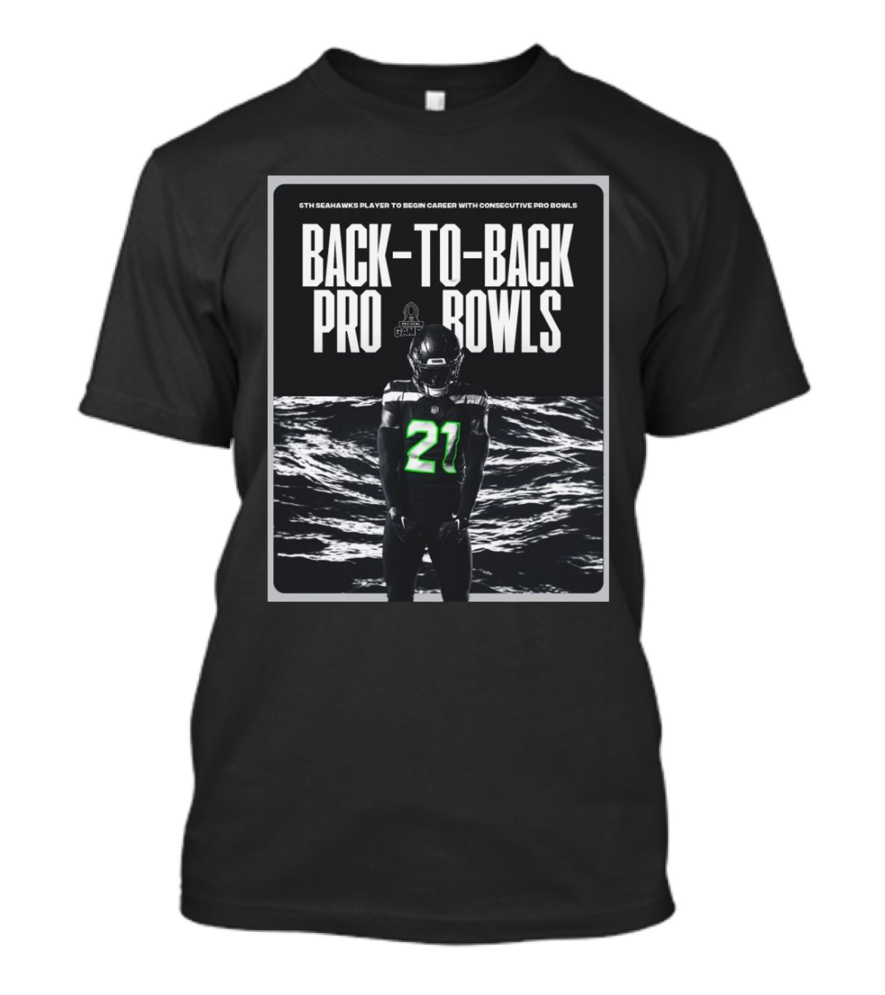 5th Seahawks Player Devon Witherspoon Back-to-Back Pro Bowls T-Shirt