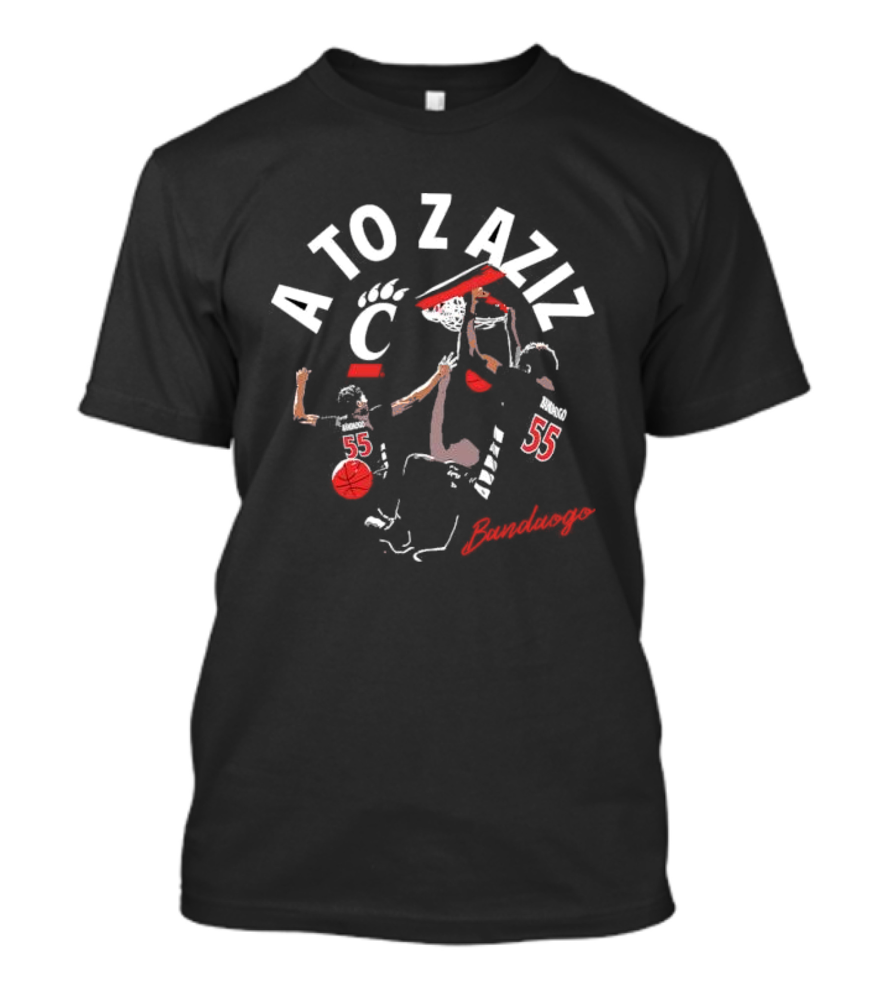 A To Z Aziz Bandaogo 55 Basketball Stars T-Shirt