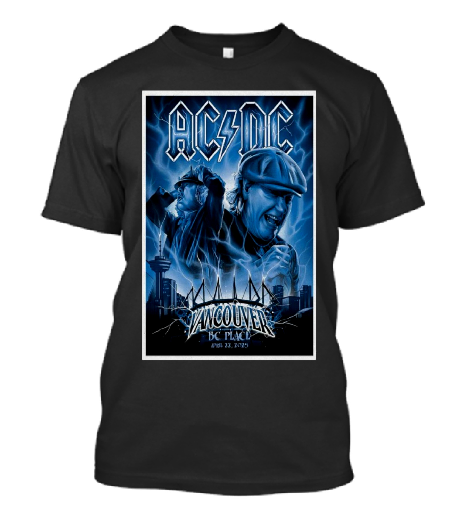AC DC Vancouver BC Place Stadium April 22 2025 Concert Event T-Shirt