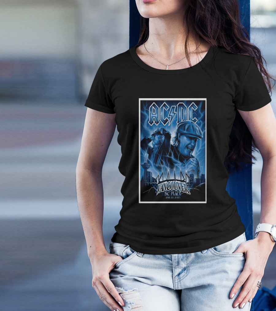 AC DC Vancouver BC Place Stadium April 22 2025 Concert Event T-Shirt