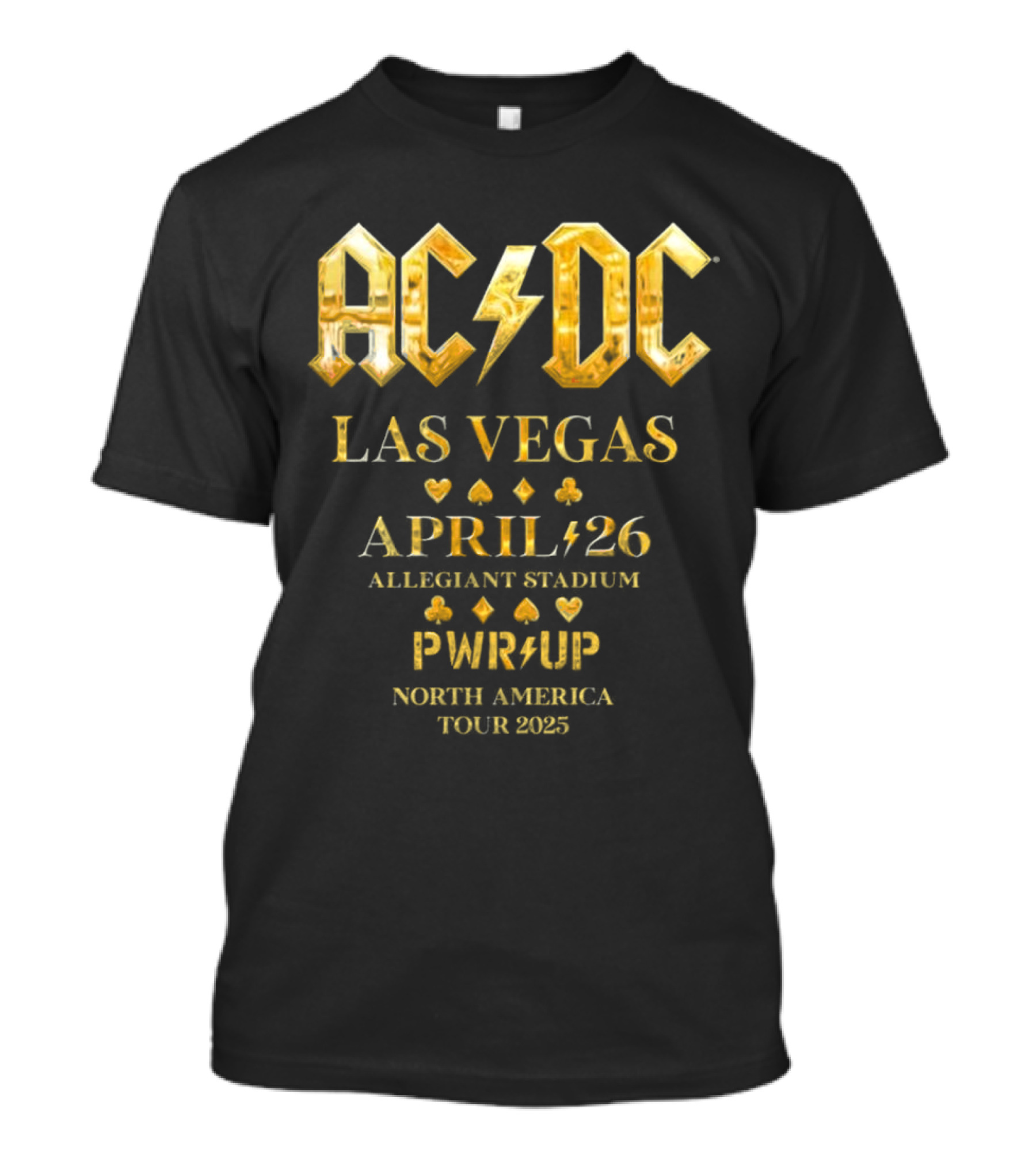 AC DC Las Vegas April 26 2025 Allegiant Stadium PWR UP North America Tour T-Shirt