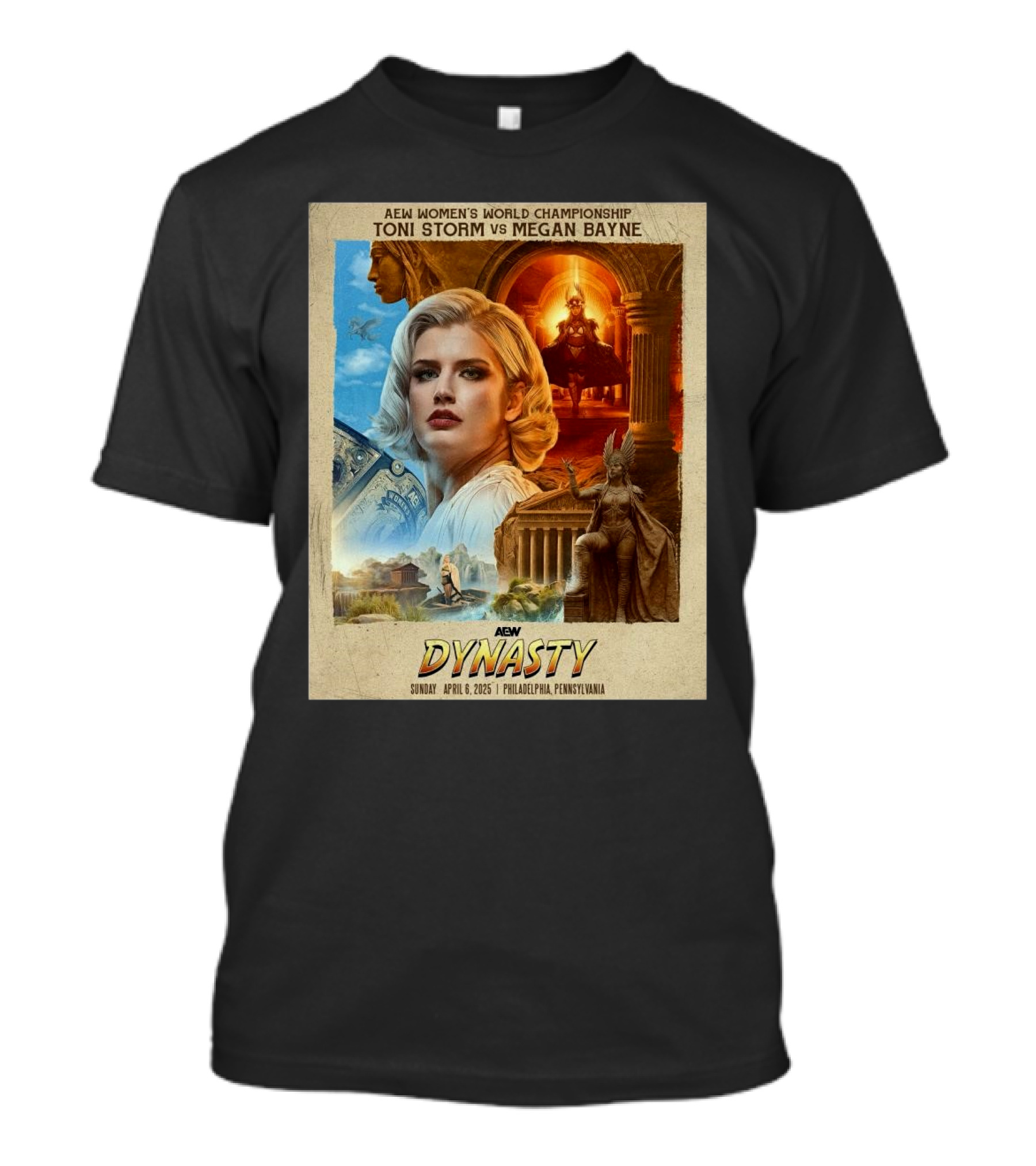 AEW Women's World Championship Toni Storm Vs Megan Bayne Dynasty April 6 2025 Philadelphia T-Shirt