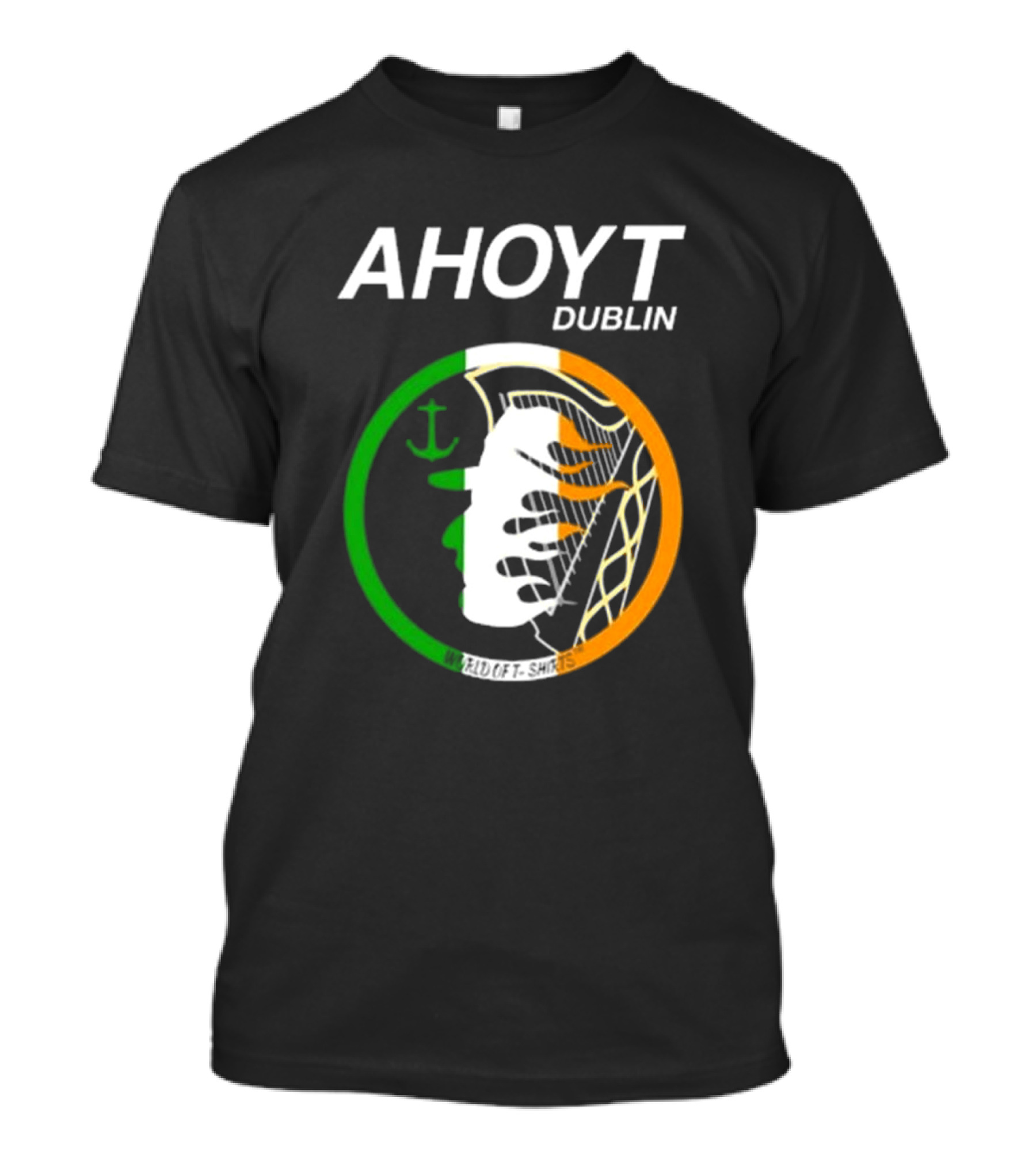 Ahoyt Dublin Ireland Anchor Tricolor Emblem T-Shirt