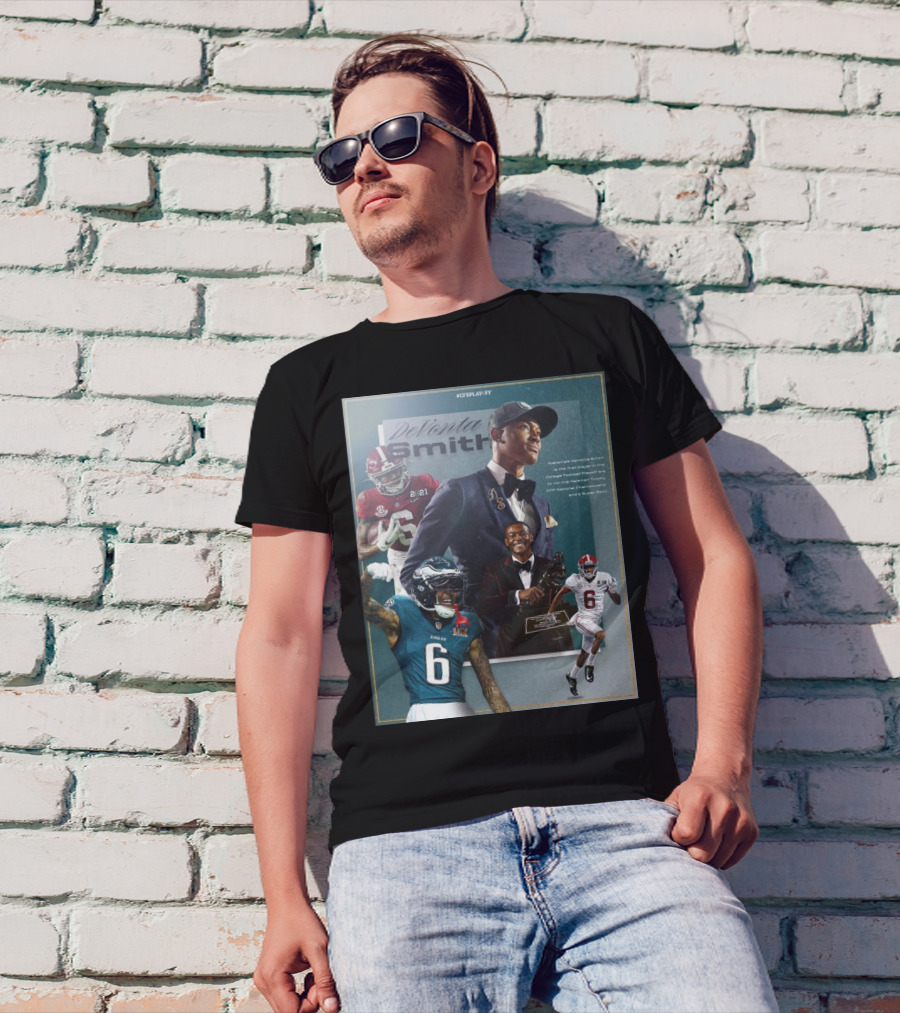 DeVonta Smith Alabama And Philadelphia Eagles Journey To Heisman CFP National Championship And Super Bowl Victory T-Shirt