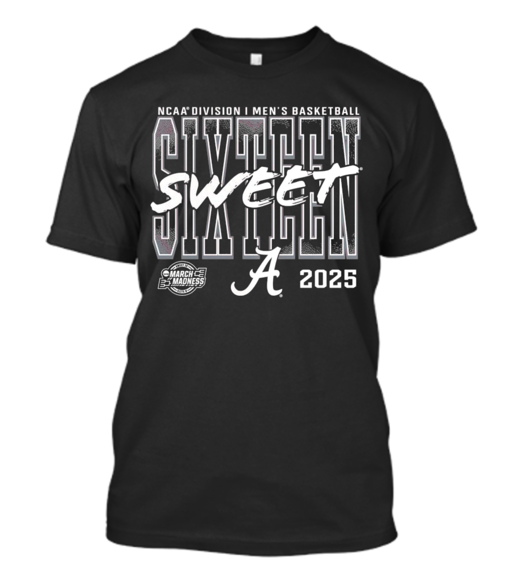NCAA Division I Men's Basketball Sweet Sixteen Alabama 2025 March Madness T-Shirt