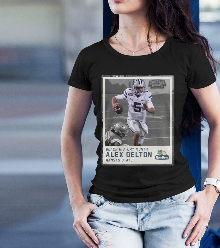 Alex Delton Kansas State Rate Bowl 2017 Black History Month Performance T-Shirt