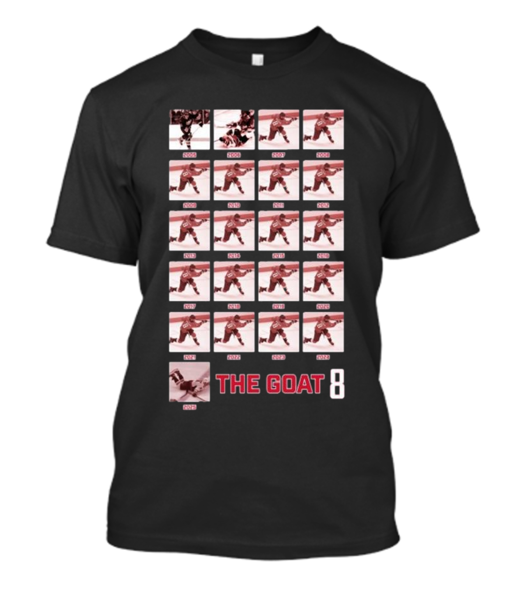 Alexander Ovechkin The Goat 8 Career Timeline 2005-2023 T-Shirt