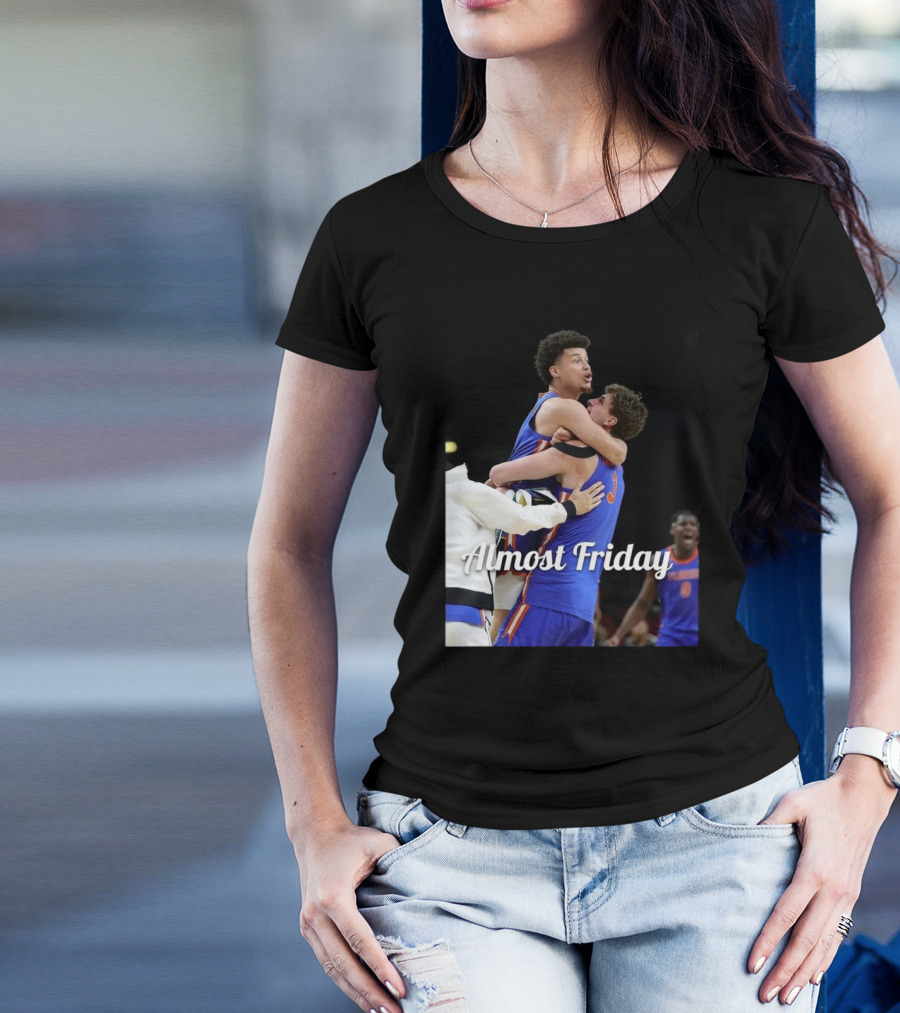 Almost Friday Basketball Celebration Florida Hug T-Shirt
