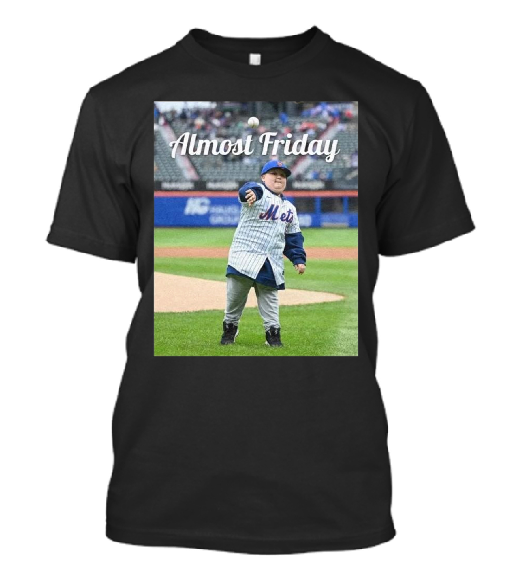 Almost Friday Mets First Pitch Rizzler T-Shirt