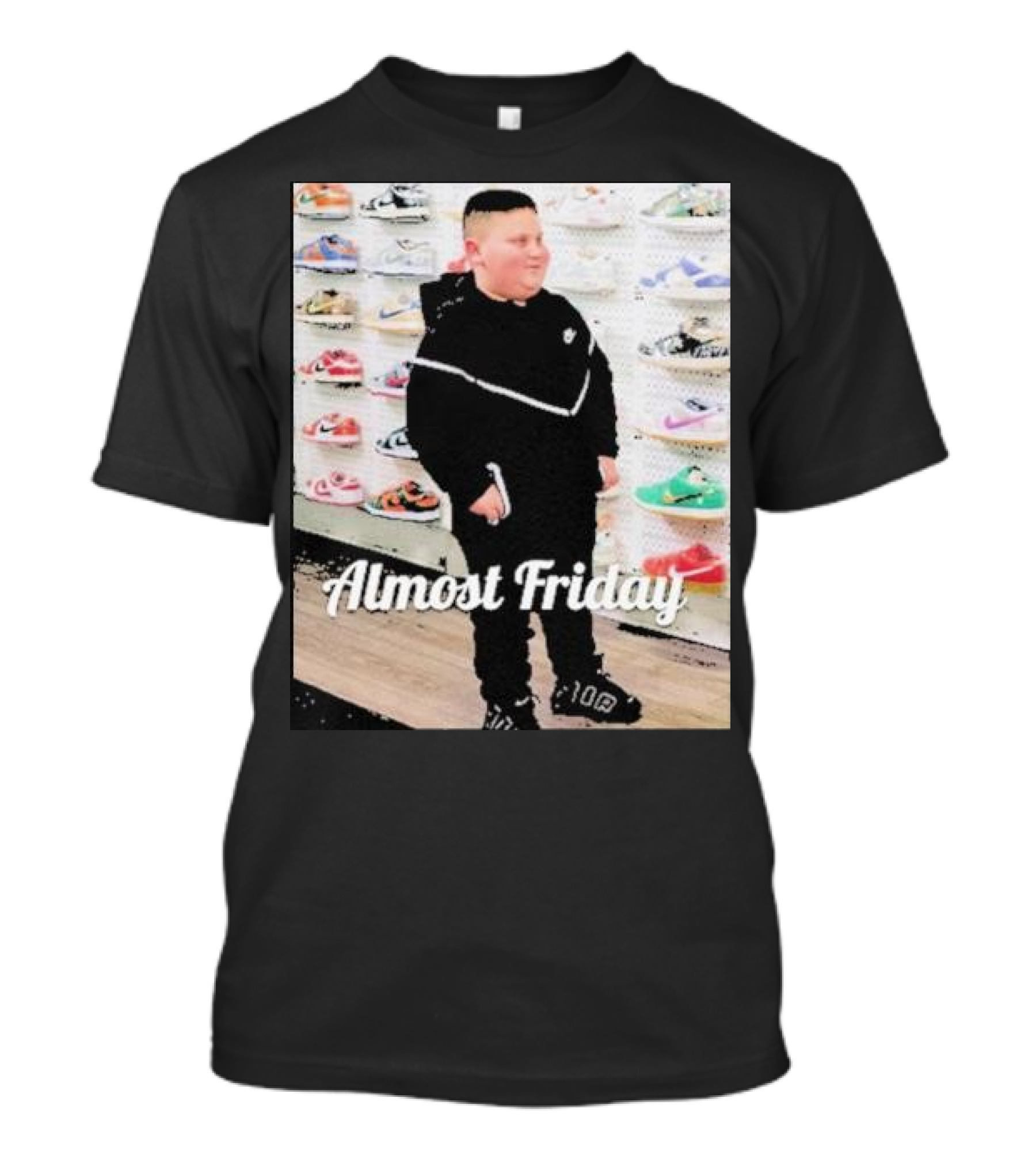 Almost Friday Rizzler Tech Sneaker Wall T-Shirt