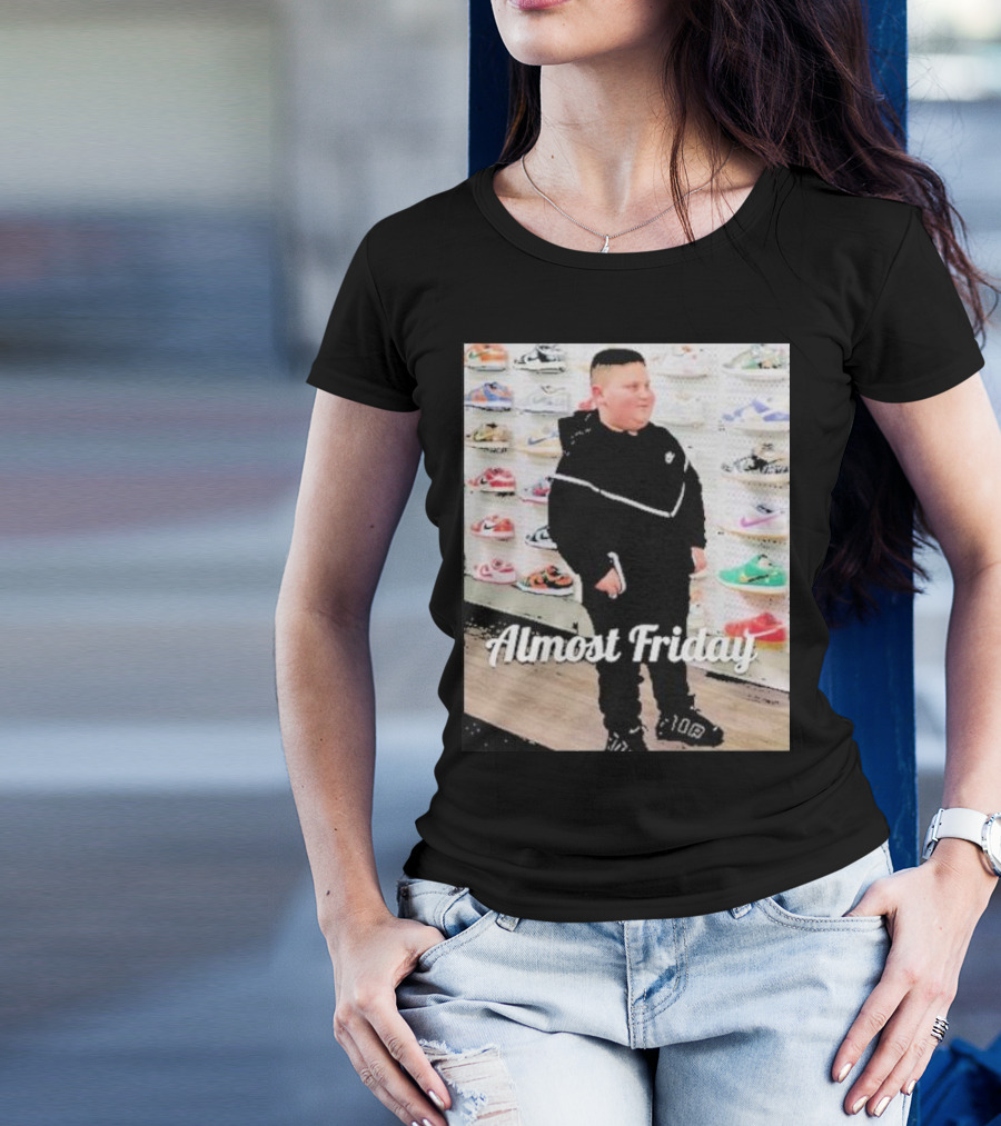 Almost Friday Rizzler Tech Sneaker Wall T-Shirt