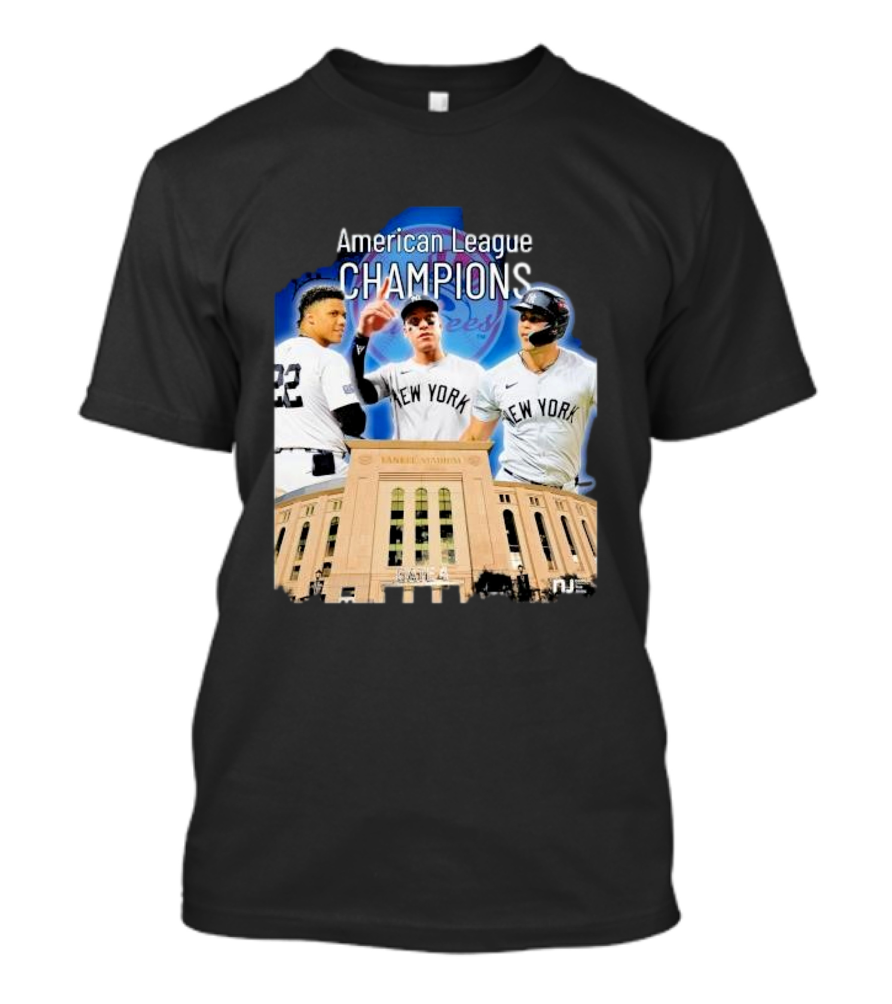 American League Champions New York Yankees Gate 4 Stadium World Series Celebration T-Shirt