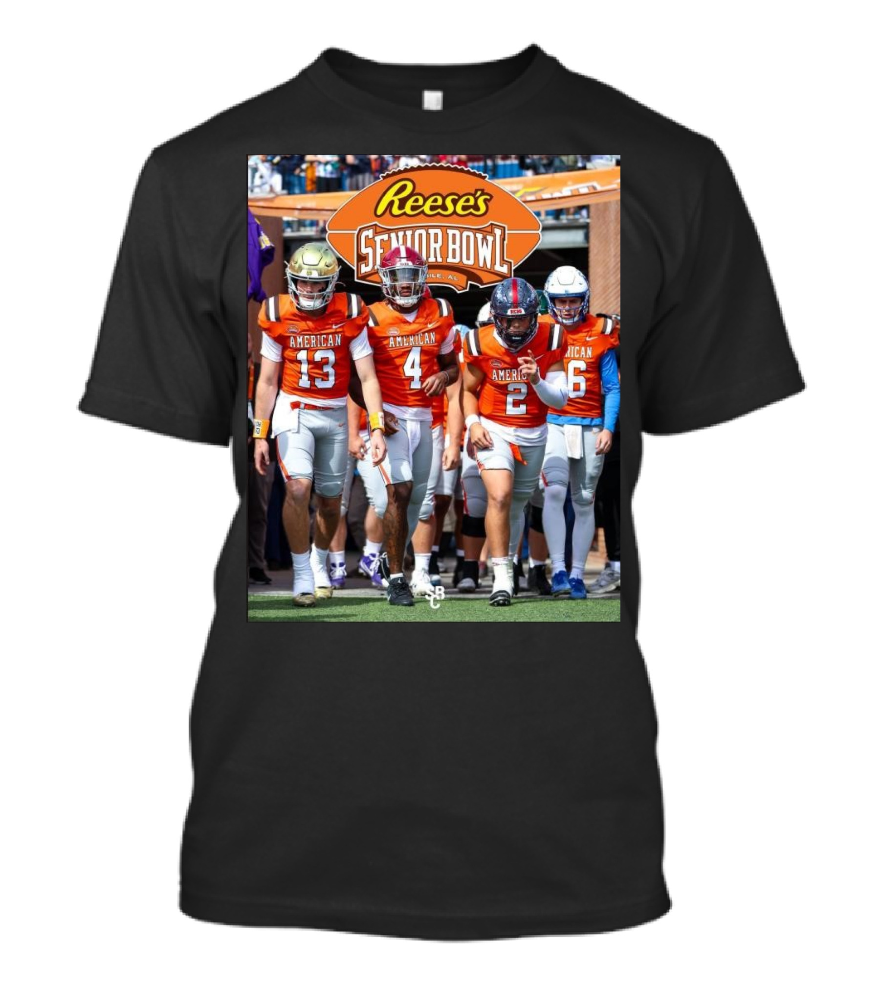 American Team Reese’s Senior Bowl Mobile AL Riley Leonard Jalen Milroe Jaxson Dart Seth Henigan College Football T-Shirt