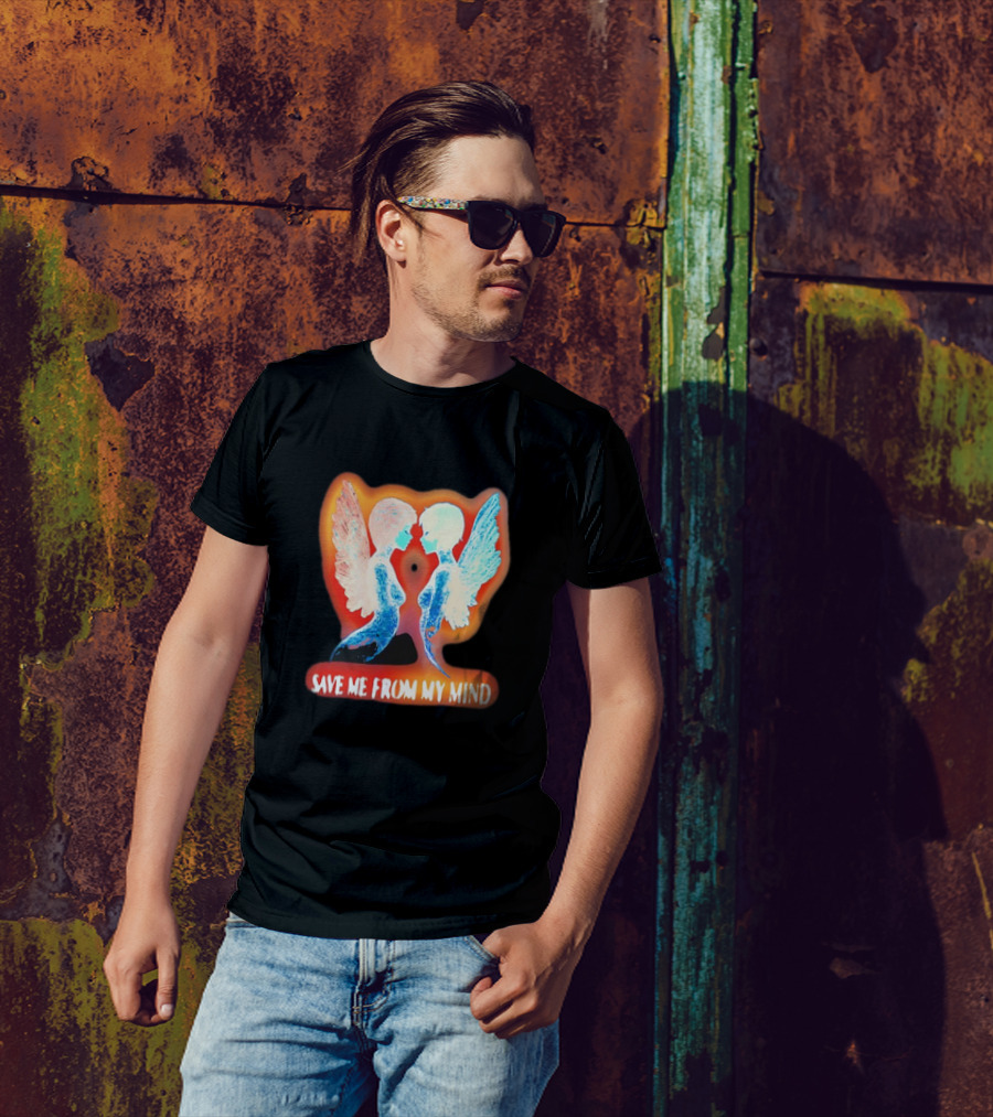 Angel Save Me From My Mind Wings Reflection T-Shirt