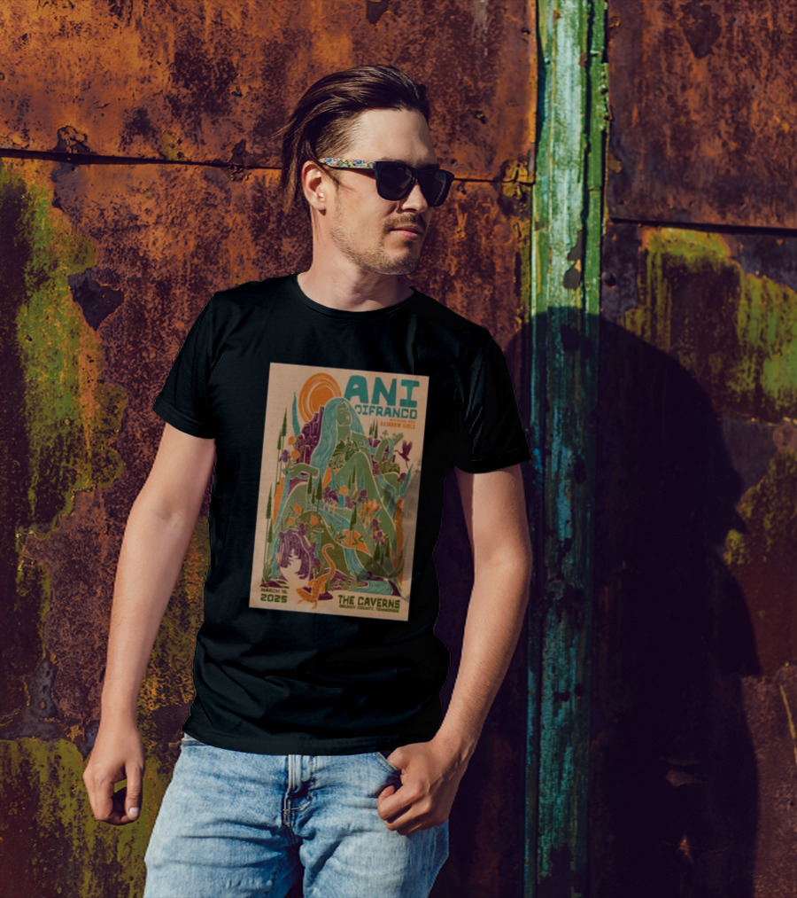 Ani Difranco Rainbow Girls March 16 2025 The Caverns Grundy County Tennessee T-Shirt