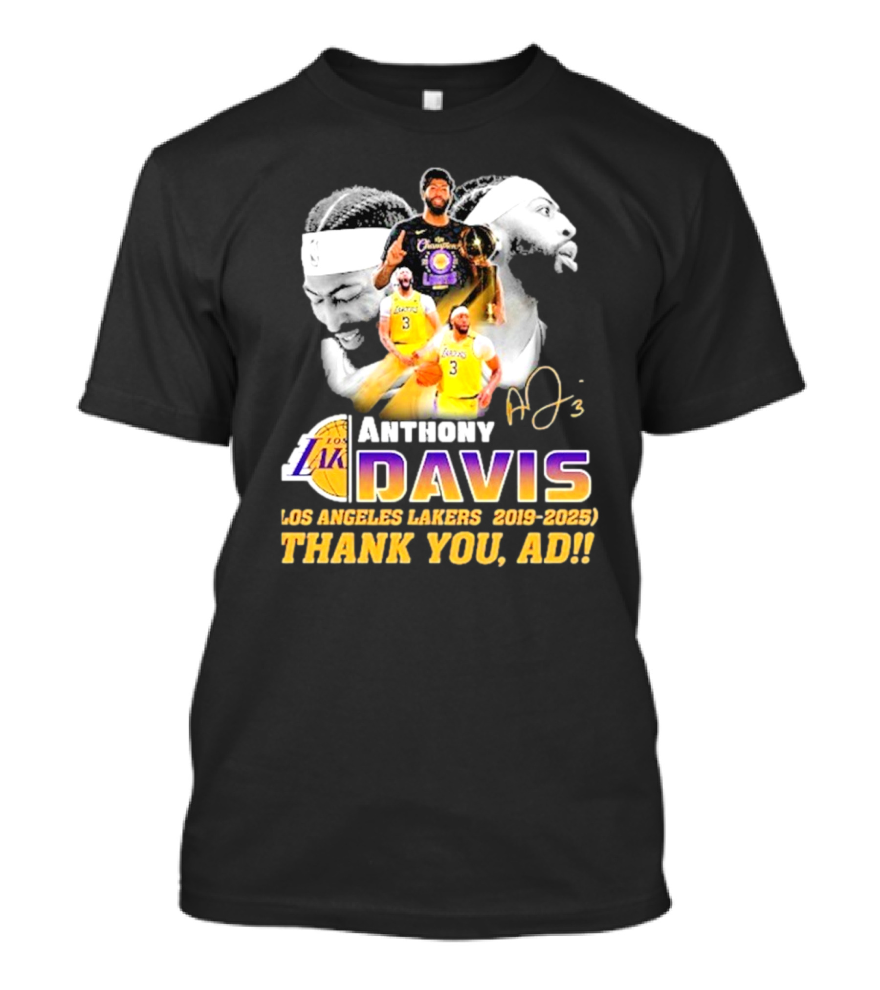 Anthony Davis Los Angeles Lakers 2019-2025 Thank You AD NBA Champion 2020 T-Shirt