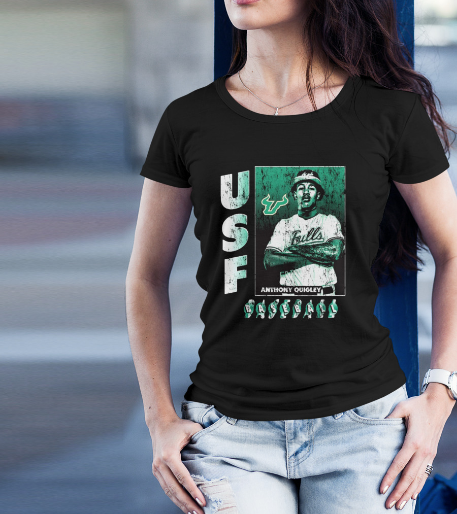 USF Bulls Anthony Quigley Baseball Vintage NCAA Division I T-Shirt