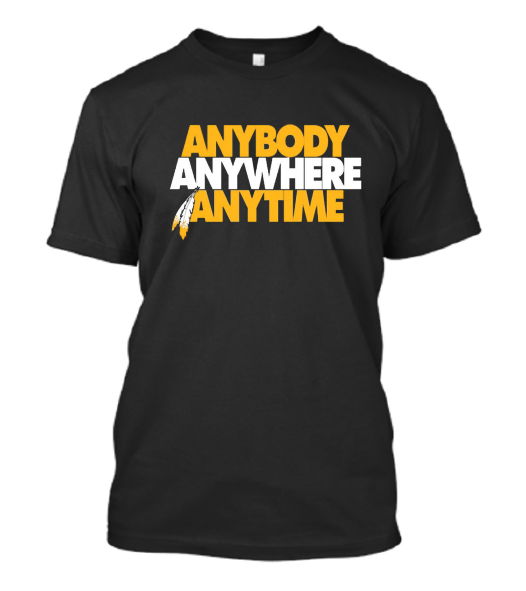 Anybody Anywhere Anytime Washington Commanders Vs Philadelphia Eagles NFL Rivalry T-Shirt