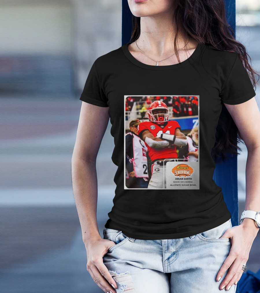 Arian Smith Georgia Senior WR Reese’s Senior Bowl Allstate Sugar Bowl T-Shirt