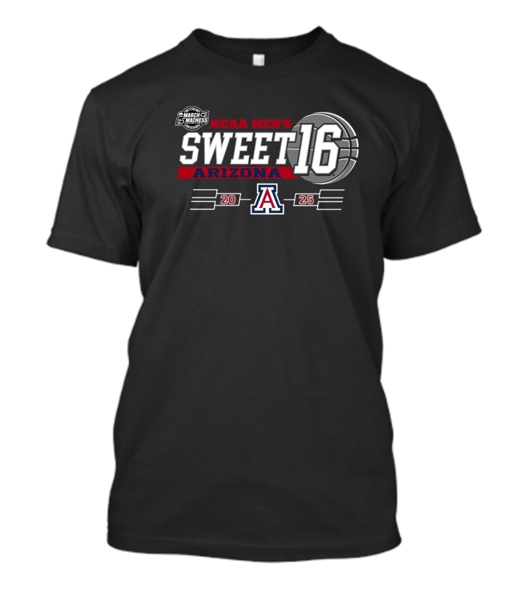 NCAA Men’s March Madness Arizona Wildcats Sweet 16 2025 T-Shirt