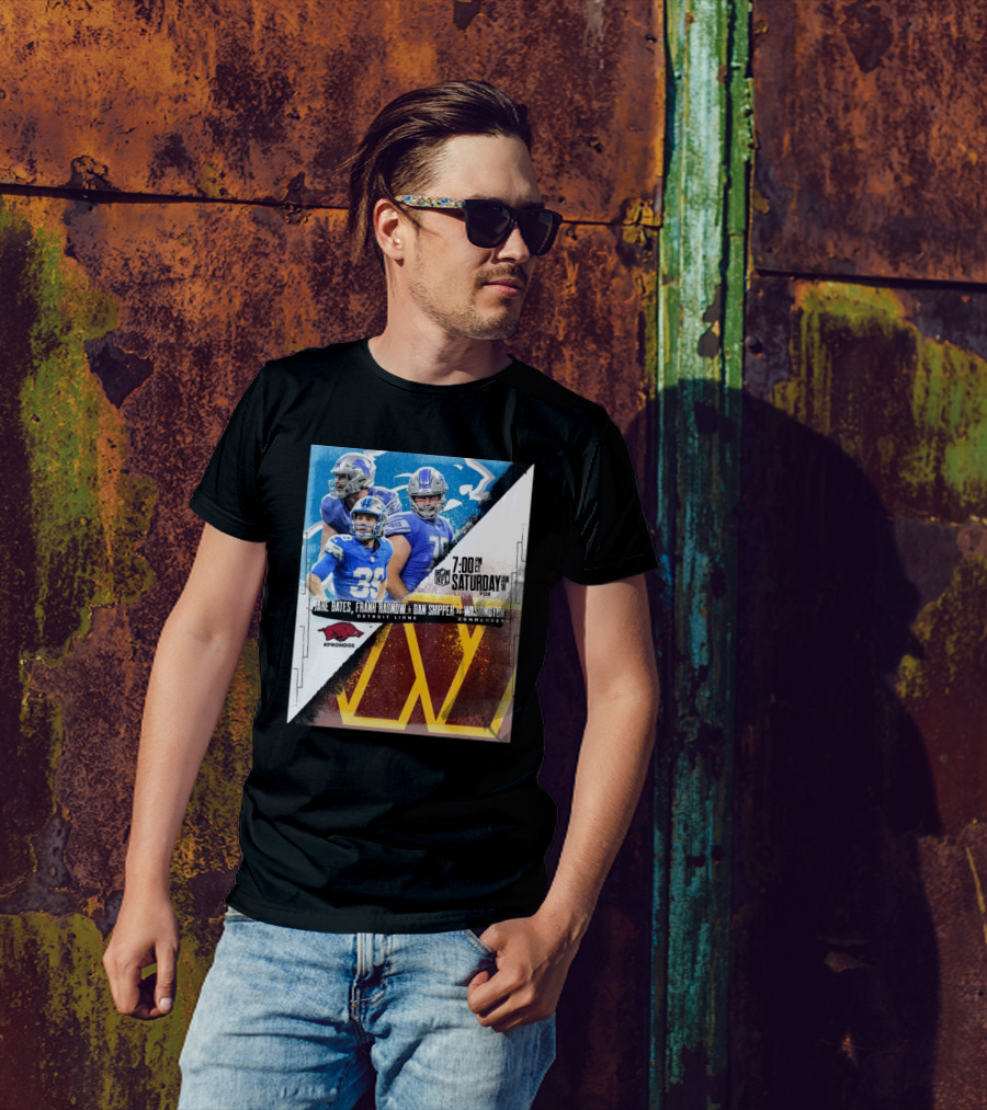 Jake Bates Frank Ragnow Dan Skipper Detroit Lions Vs Washington Commanders January 18 7:00 PM FOX Prohogs T-Shirt
