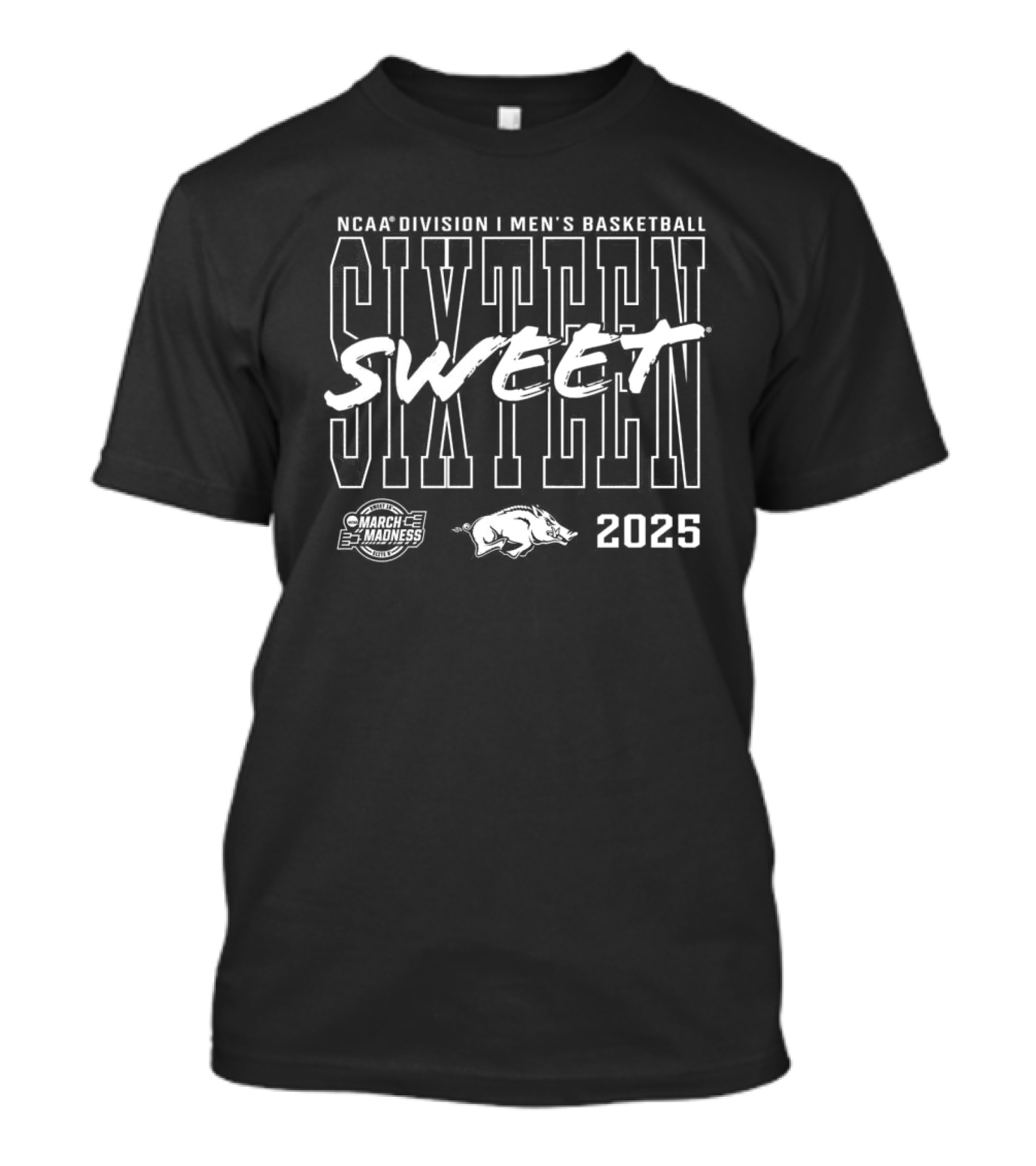 NCAA Division I Men's Basketball Tournament 2025 Sweet Sixteen Arkansas Razorbacks March Madness T-Shirt