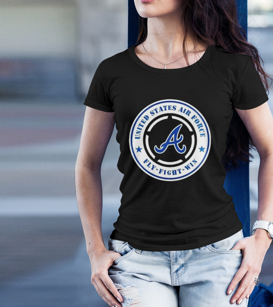 Atlanta Braves United States Air Force Fly Fight Win Military Appreciation Night 2025 T-Shirt