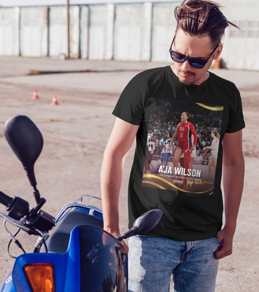 A’Ja Wilson USA Basketball Star 5-On-5 Female Athlete Of The Year 24 Awards Signature T-Shirt