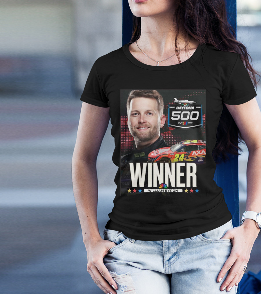NASCAR Daytona 500 2025 Winner William Byron NBC Back To Back T-Shirt