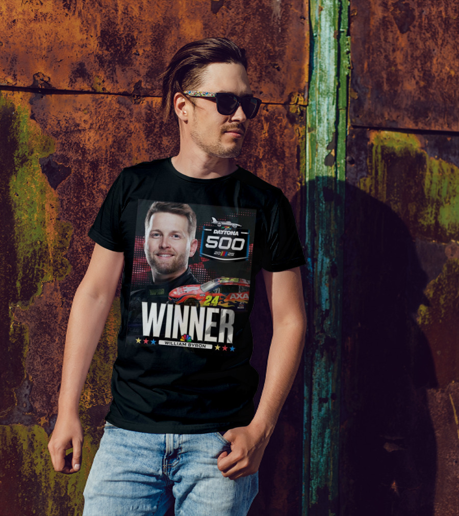 NASCAR Daytona 500 2025 Winner William Byron NBC Back To Back T-Shirt