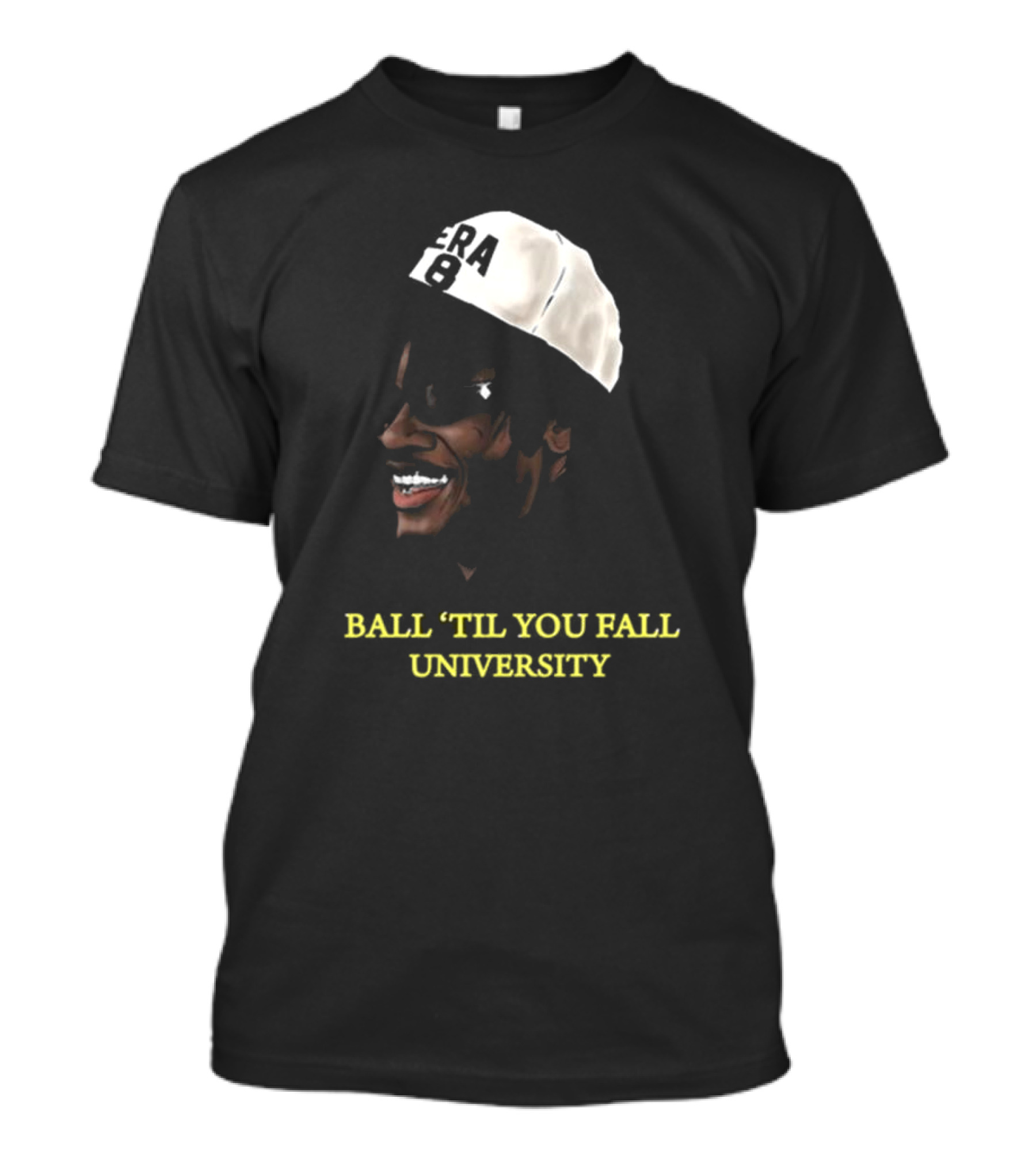 Ball ‘Til You Fall University Retro Cap Illustration T-Shirt