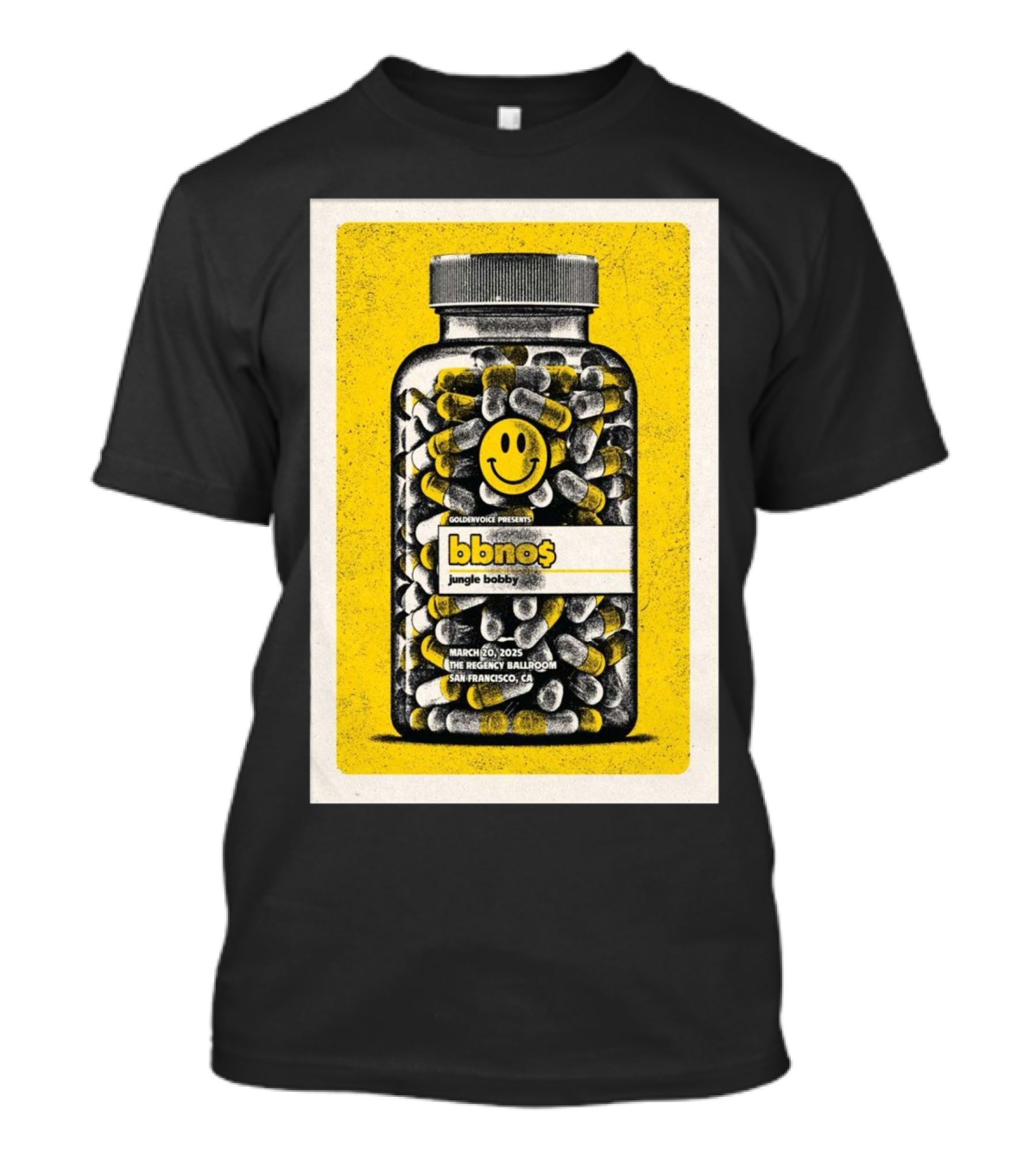 Goldenvoice Presents Bbno$ Jungle Bobby The Regency Ballroom San Francisco CA March 20 2025 T-Shirt
