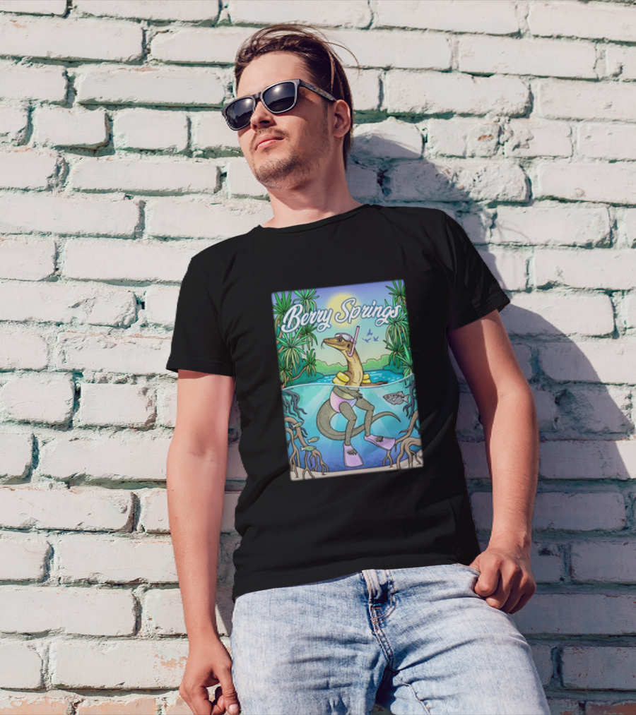 Berry Springs Crocodile Snorkeling Pool Adventure T-Shirt