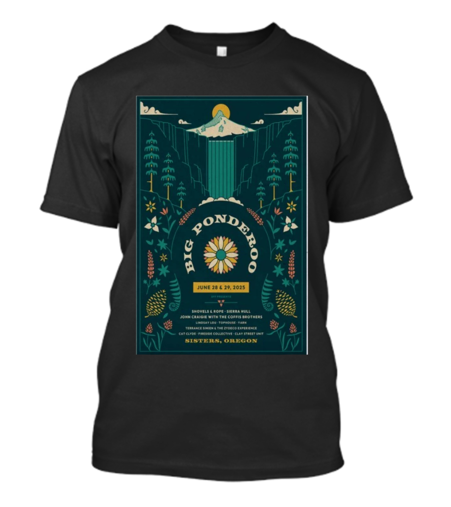 Big Ponderoo June 28-29 2025 Shovels & Rope Sierra Hull John Craigie Coffis Brothers Sisters Oregon T-Shirt
