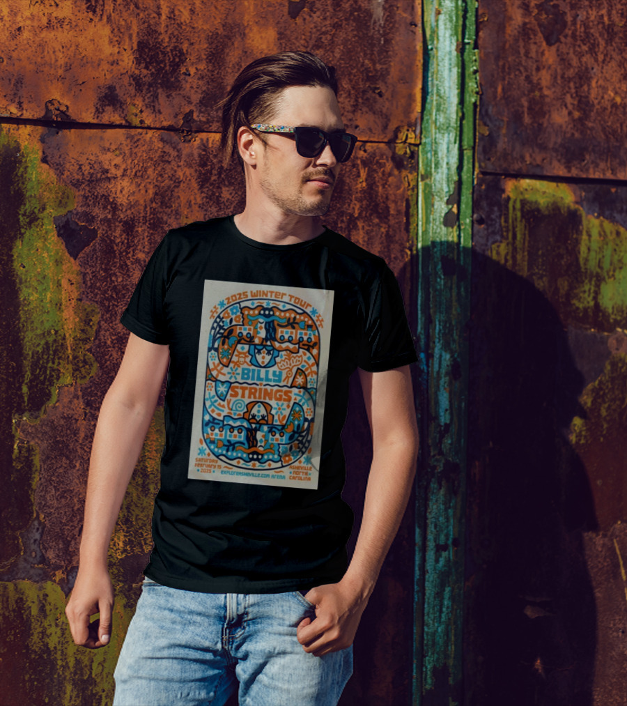 2025 Winter Tour Billy Strings February 15 Asheville North Carolina T-Shirt