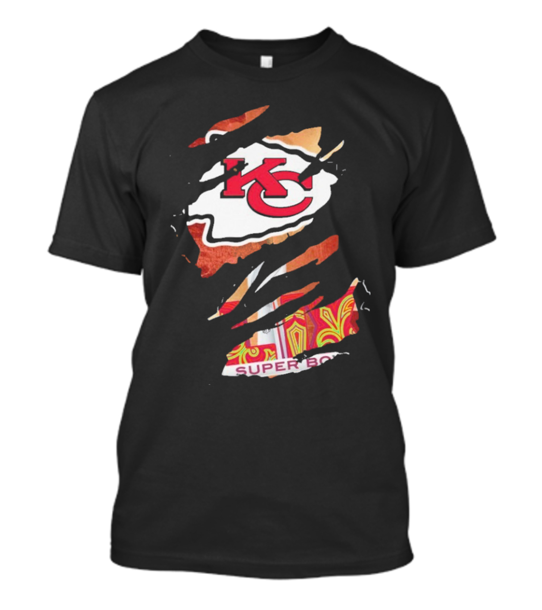 Blood Inside Kansas City Chiefs Super Bowl LIV KC Chiefs Logo T-Shirt