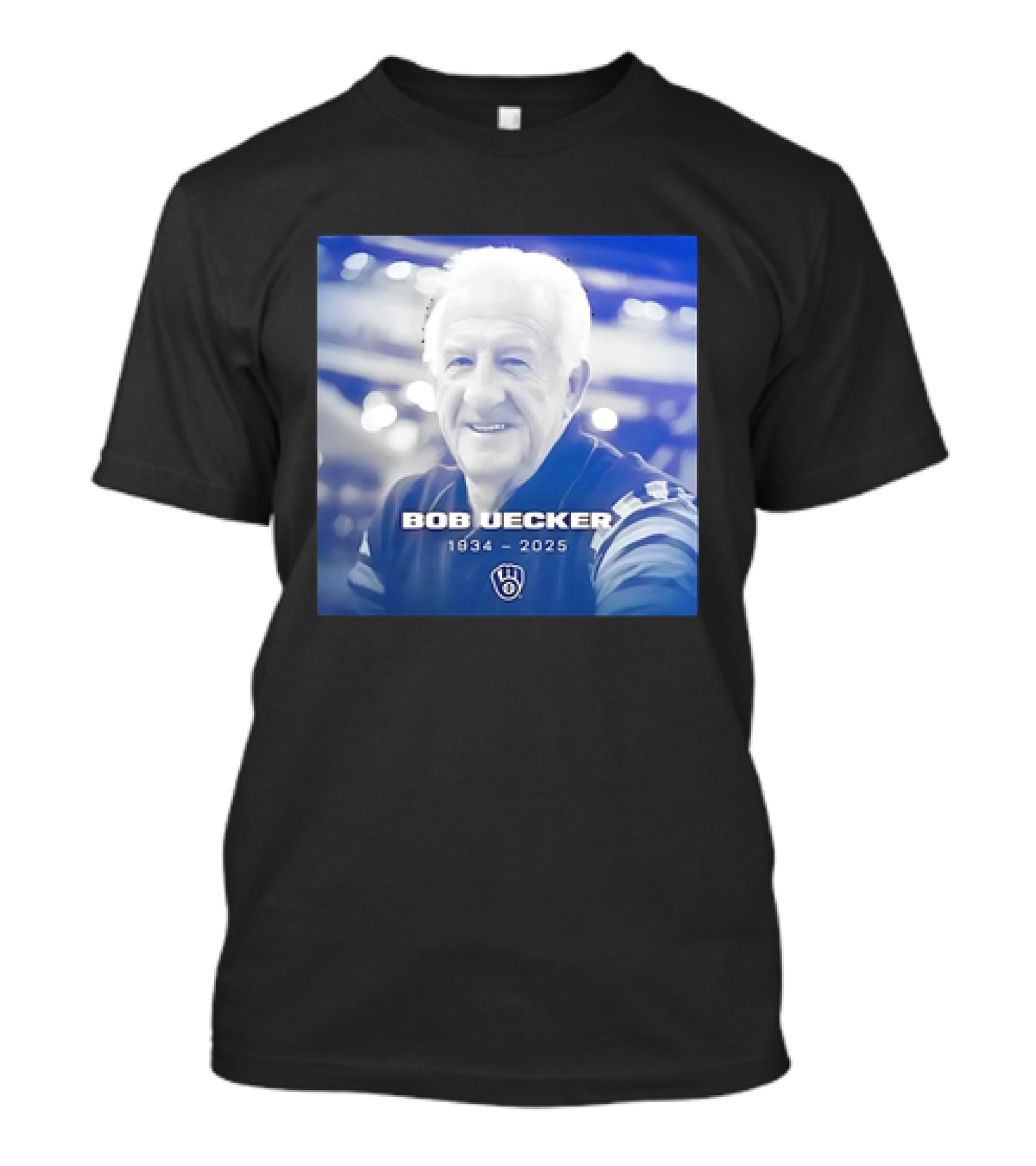 Bob Uecker 1934-2025 Milwaukee Brewers Tribute T-Shirt