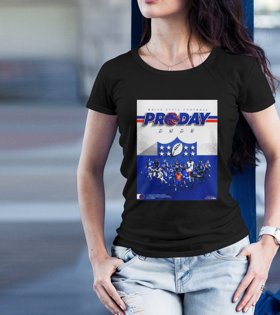 Boise State Broncos Football 2025 Pro Day 2025 College Football Playoff Selection Built Different T-Shirt