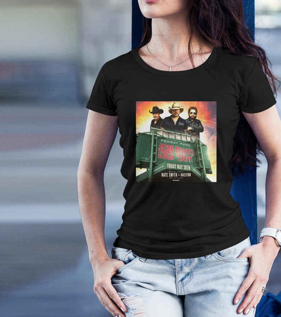 Brooks & Dunn And Jason Aldean Fenway Co-headlining Show At Park On May 30th T-Shirt