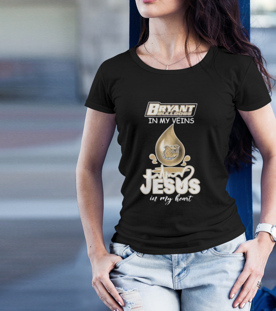 Bryant Bulldogs In My Veins Jesus In My Heart T-Shirt