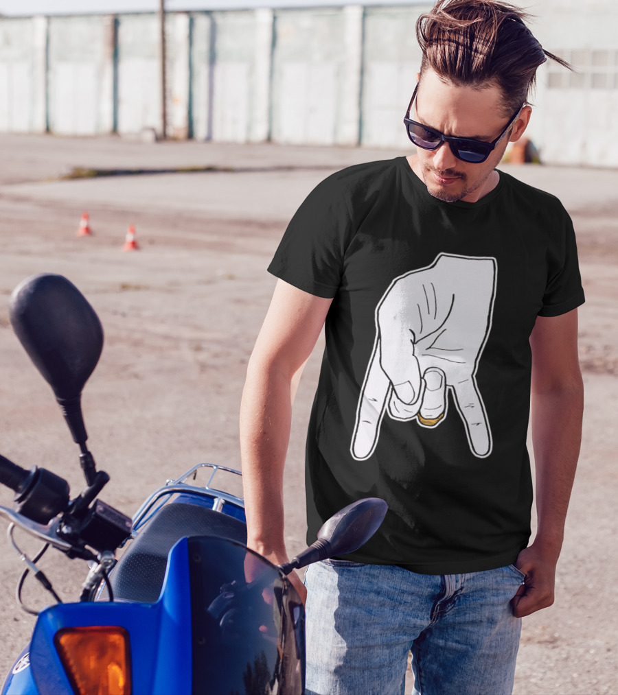 BTHO T.u. Horns Down Hand Gesture T-Shirt